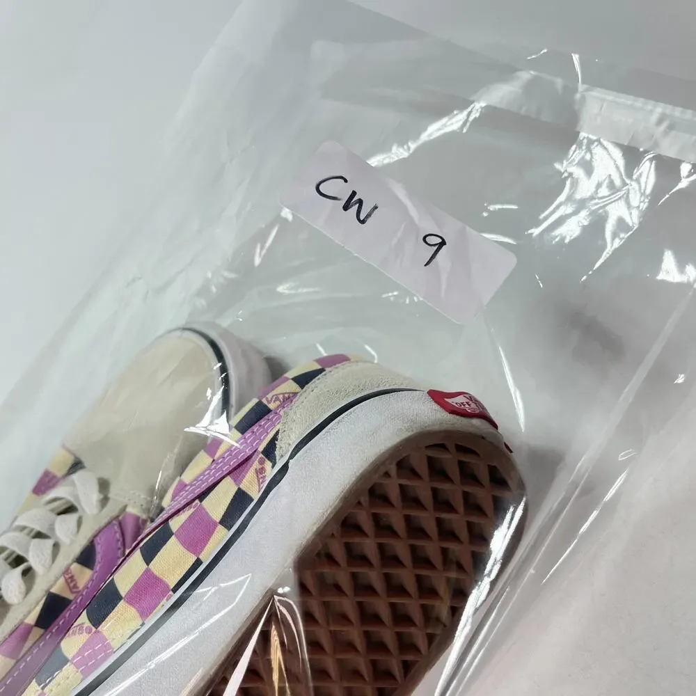 Vans Old Skool Violet Checkerboard Low Top Skate Shoes 721277 Women's Size 8.5